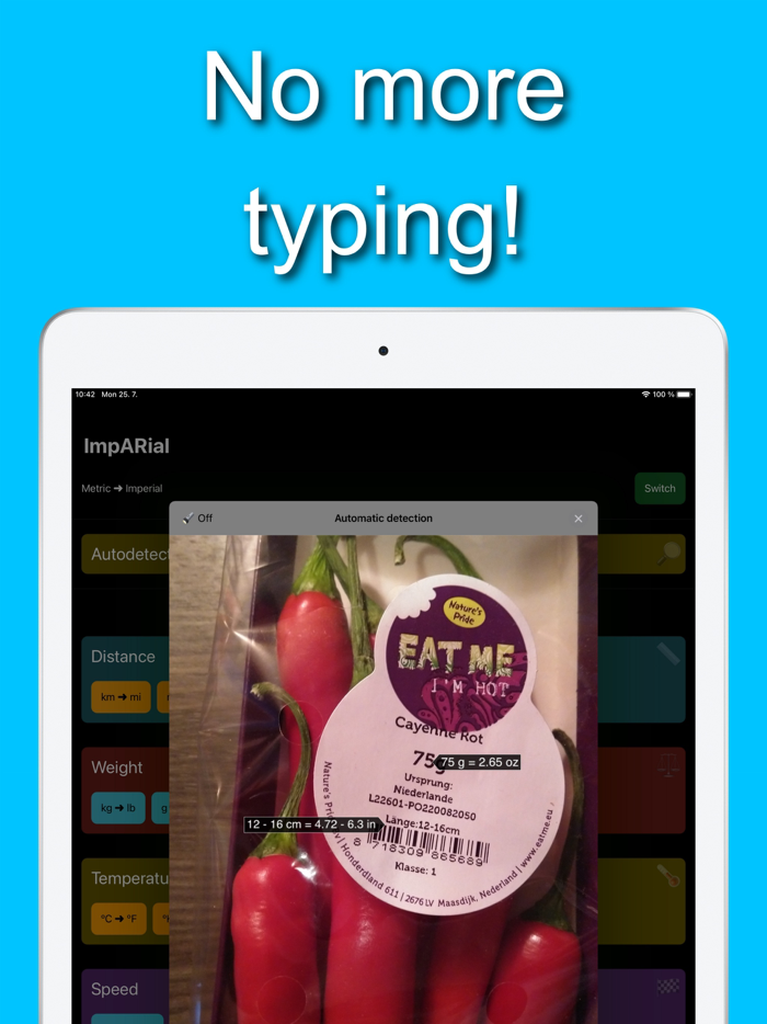 ImpARial – AR unit converter
