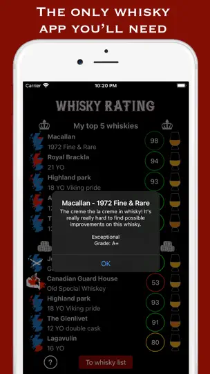 Screenshot von Whisky Rating auf dem iPhone 7
