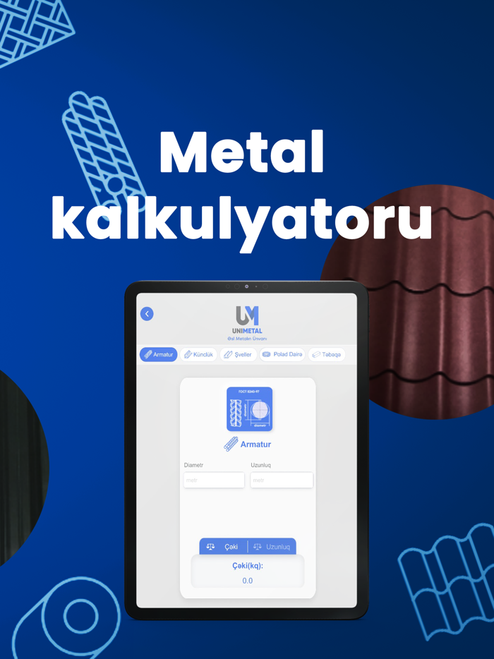 Unimetal Dam kalkulyatoru