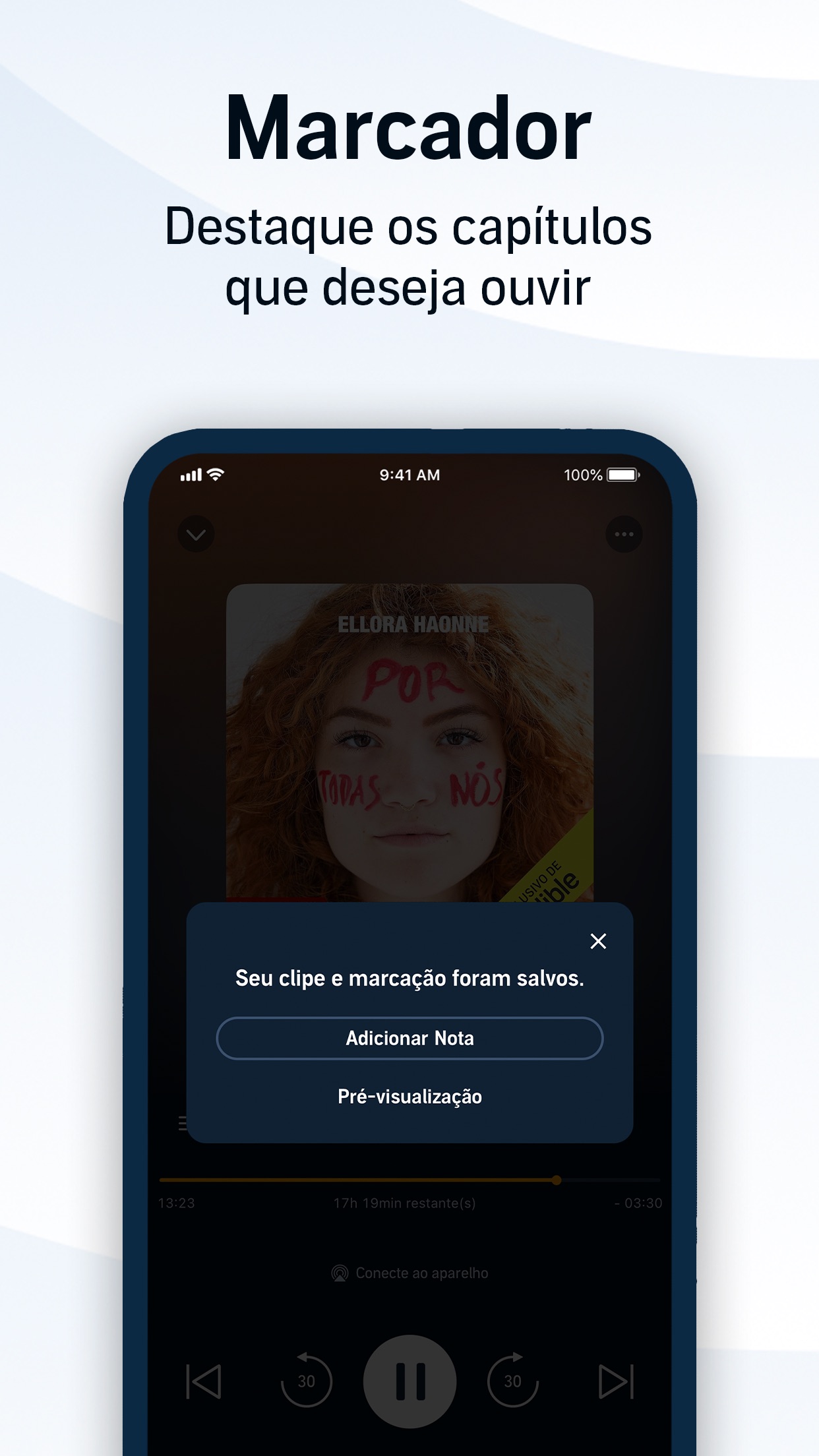 Screenshot do app Audible: Ouça Audiolivros