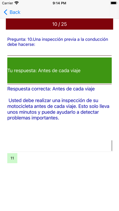 Examen de manejo Motocicleta Screenshot