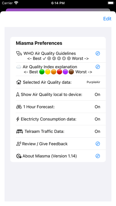Miasma - Local Air Quality Screenshot