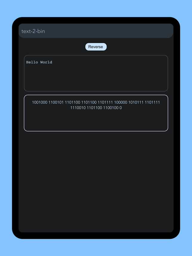 ‎Text-To-Binary Converter Screenshot