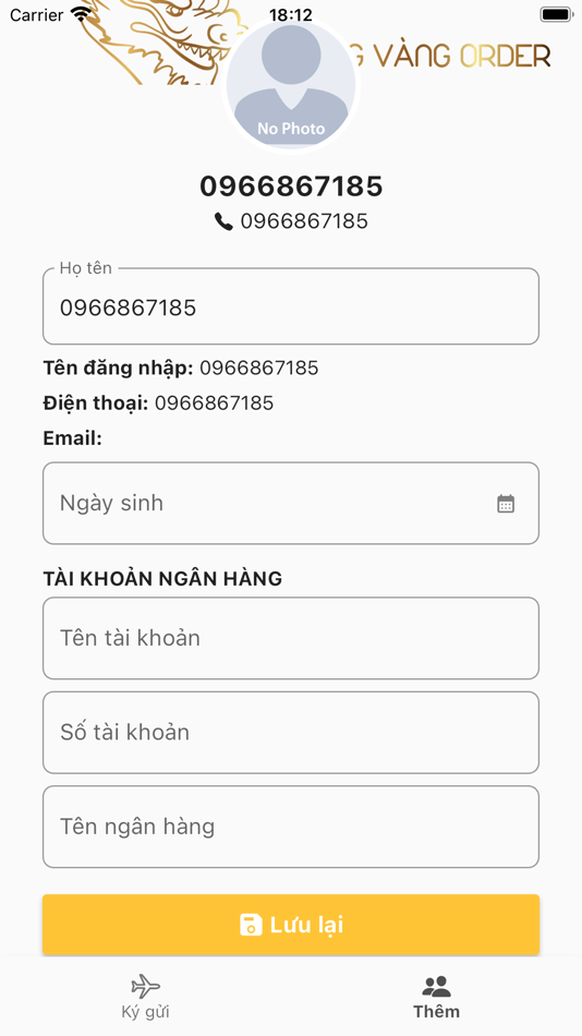 #4. Rồng Vàng Order (iOS) By: Duc Hung Do