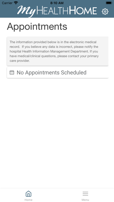MyHealthHome - Oracle Health Screenshot