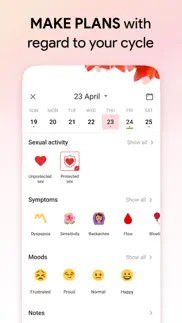 cycle tracker: period calendar iphone screenshot 2