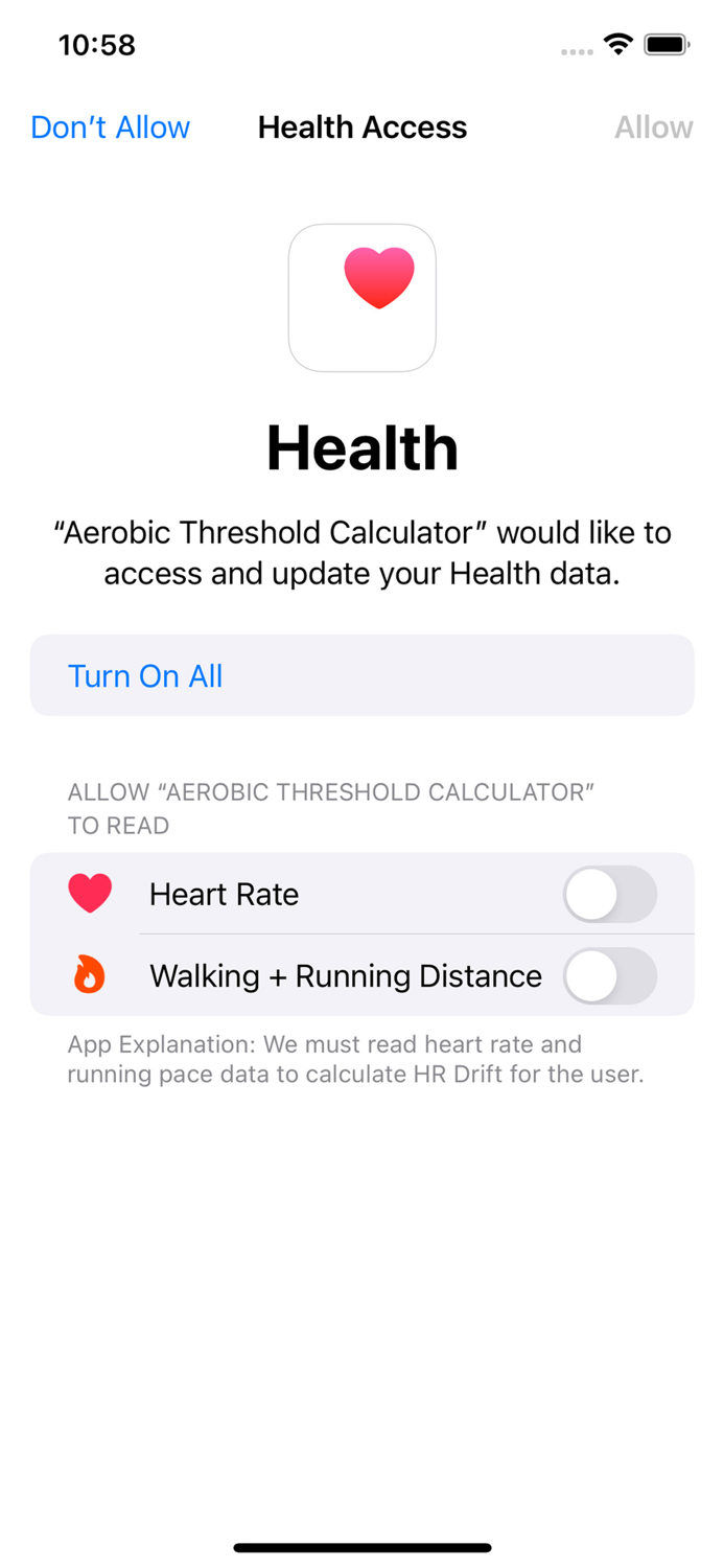 Aerobic Threshold Calculator