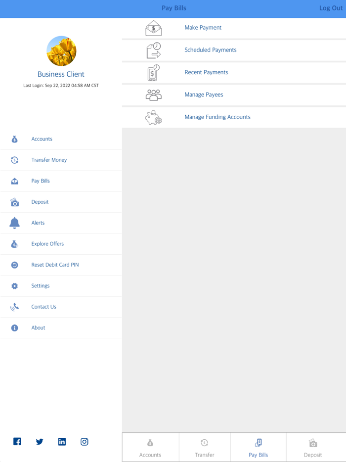 Hancock Whitney BIZ Tablet