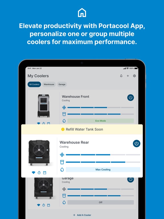 Portacool iPad screenshot