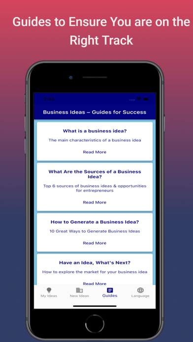 Entrepreneurs Business Ideas Screenshot