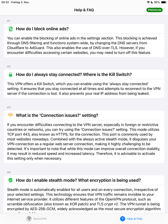 Screenshot #3 for SwizzVPN: VPN from Switzerland