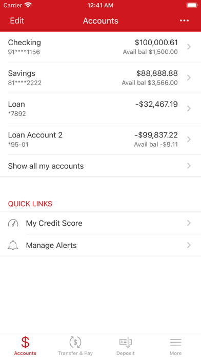 ULFCU Mobile Banking Screenshot