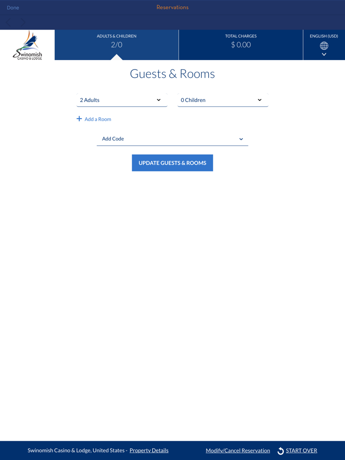 Swinomish Lodging Access