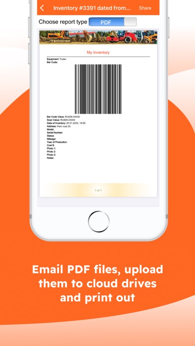 Heavy Equipment Inventory App Screenshot