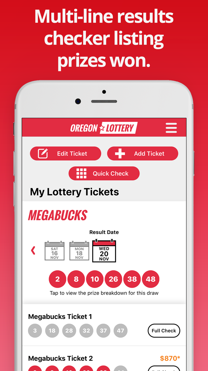 Oregon Lottery Numbers