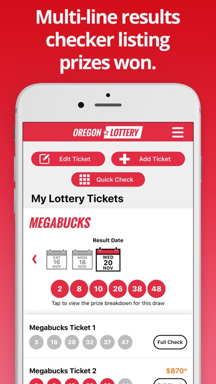 Oregon Lottery Numbers