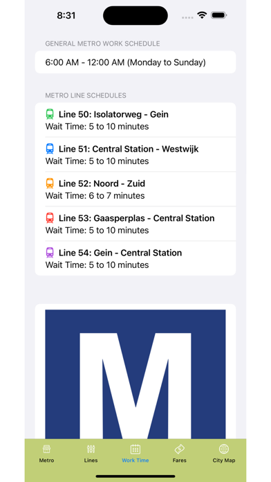 Screenshot #3 pour Amsterdam Subway Map