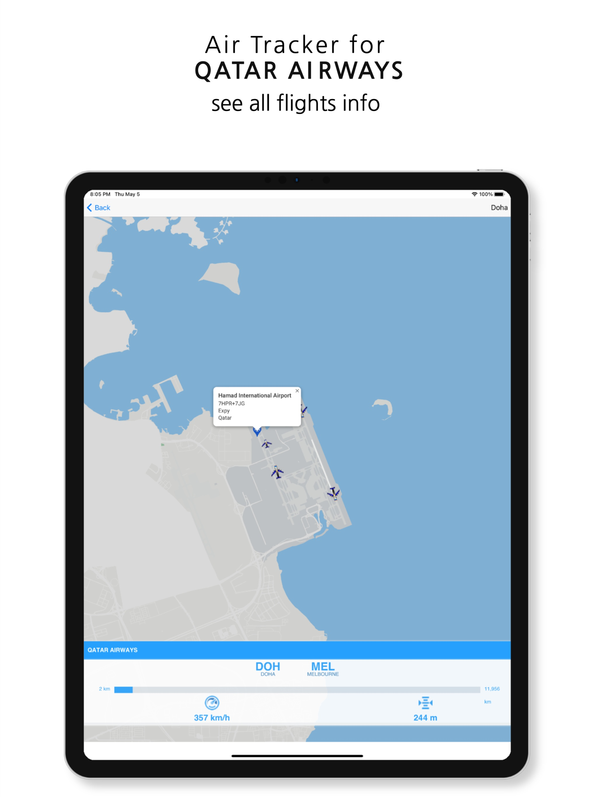 Air Tracker for Qatar Airways