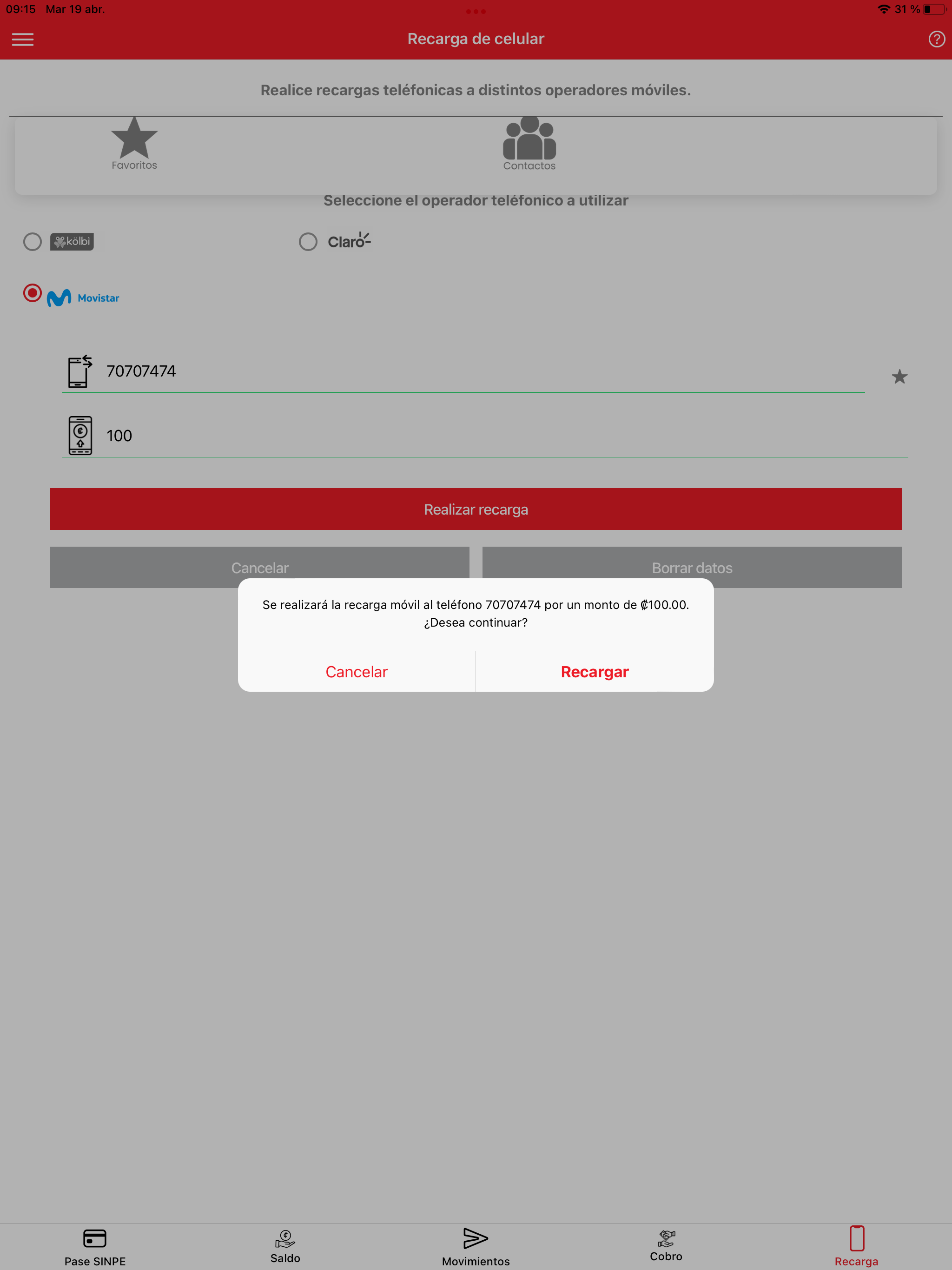 Davivienda SINPE Móvil Línea screenshot 9