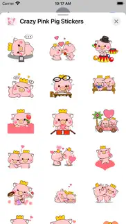 crazy pink pig stickers iphone screenshot 4