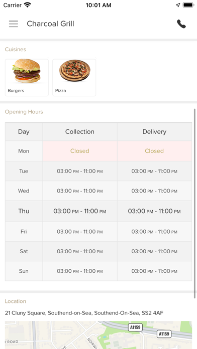 Charcoal Grill Southend On Sea Screenshot