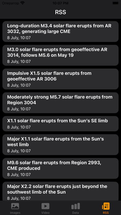 Solar Activity Screenshot