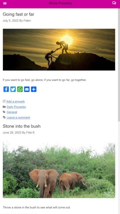 Africa Proverbs Screenshot