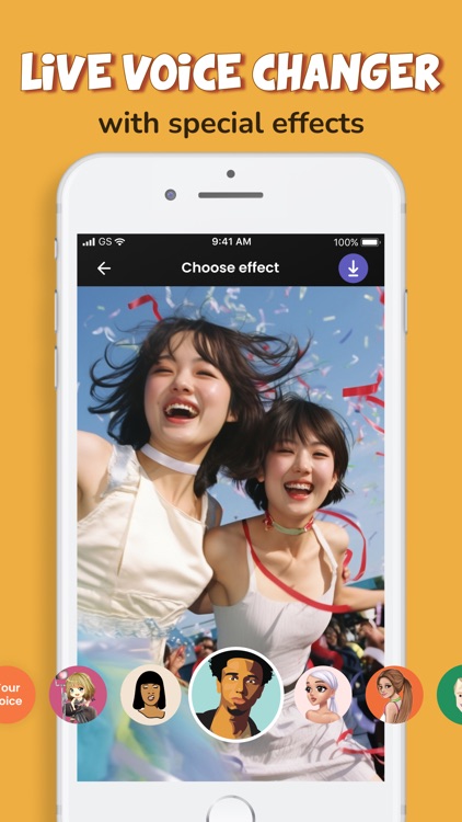 Change voice by sound effects
