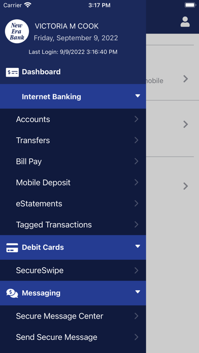 New Era Bank Mobile Banking Screenshot