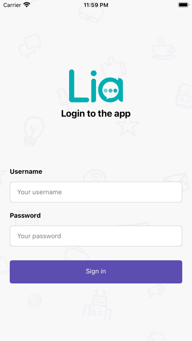 Screenshot 1 of LIA Management Console App