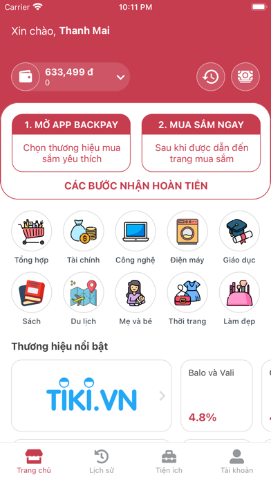 BackPay - Mua sắm thông minh Screenshot
