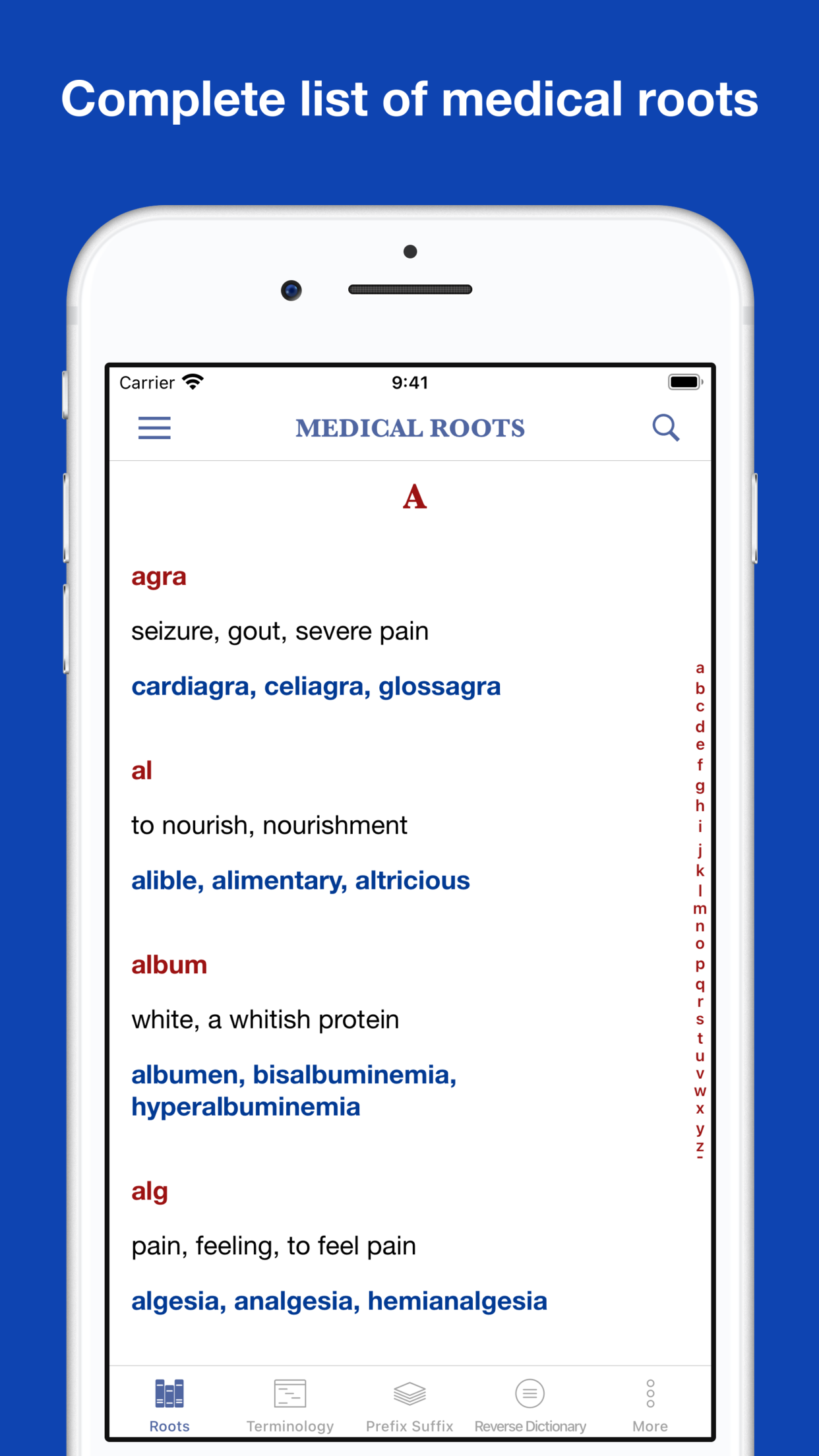 Medical Roots Dictionary