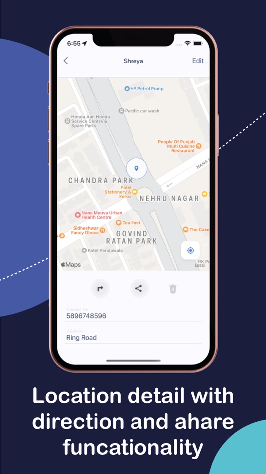 #5. My Locations: Share Location (iOS) Podle: Trupti Parsaniya