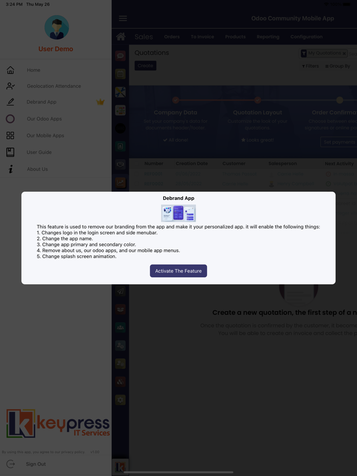 Odoo Community Mobile App