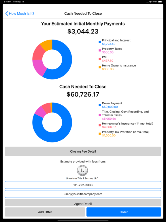 Limestone Title & Escrow iPad screenshot 3 - Business app