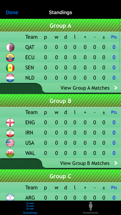World Football Calendar 2022 Screenshot