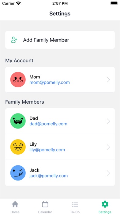 Pomelly Family Organizer Screenshot