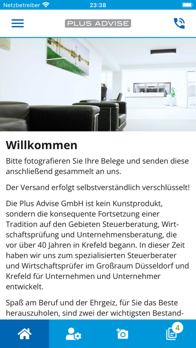 Screenshot #1 pour Plus Advise Steuerberatung