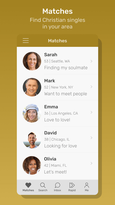 Christian Lifestyle Dating App Screenshot