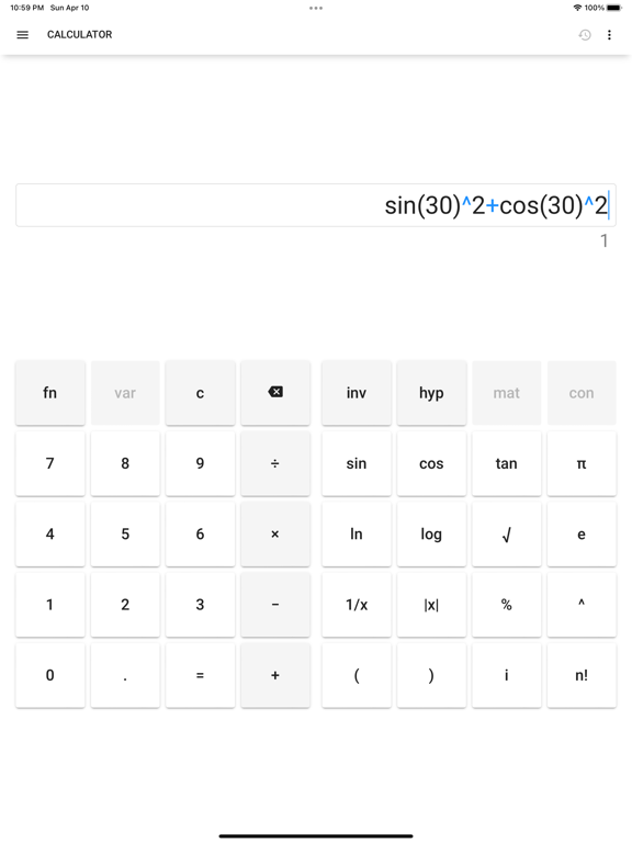 Screenshot #1 for MultiCalc: Advanced Calculator