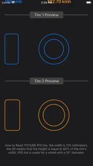 tire size calculator plus iphone screenshot 3