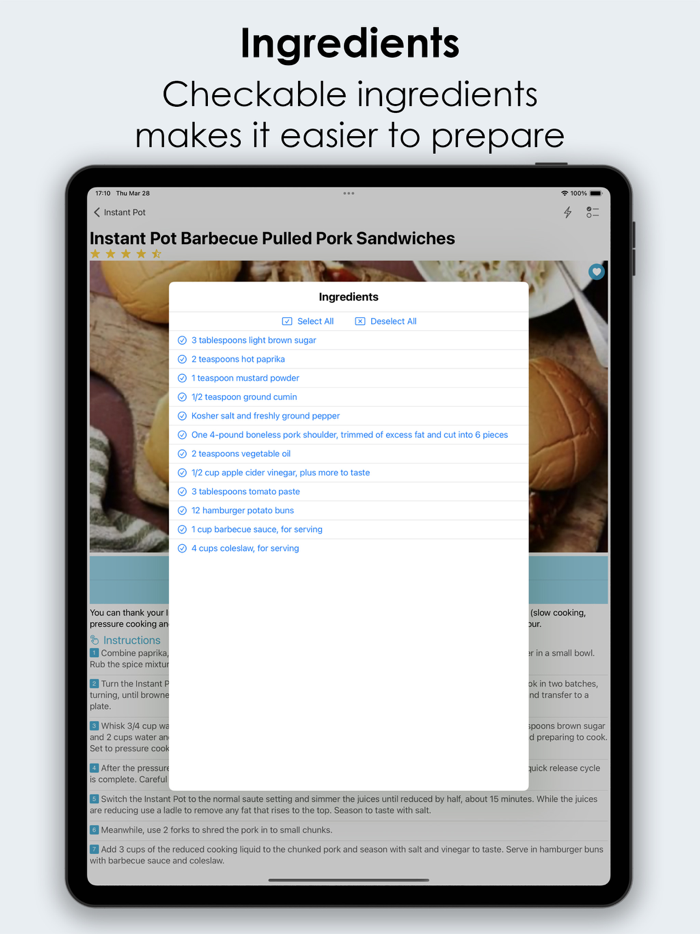 Instant Pot Recipes offline