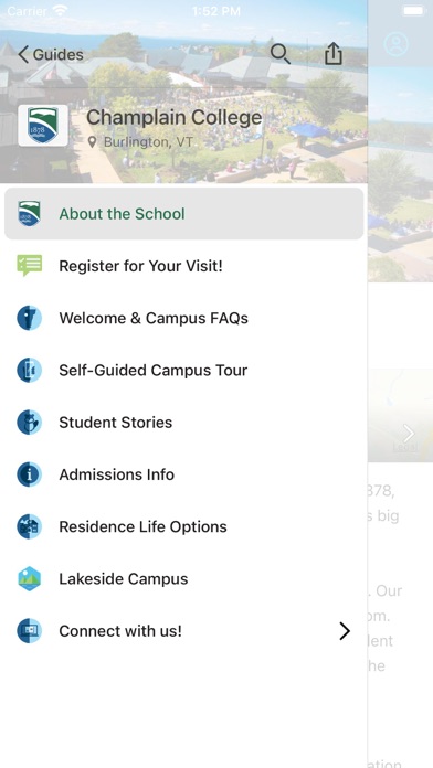 Champlain College Screenshot