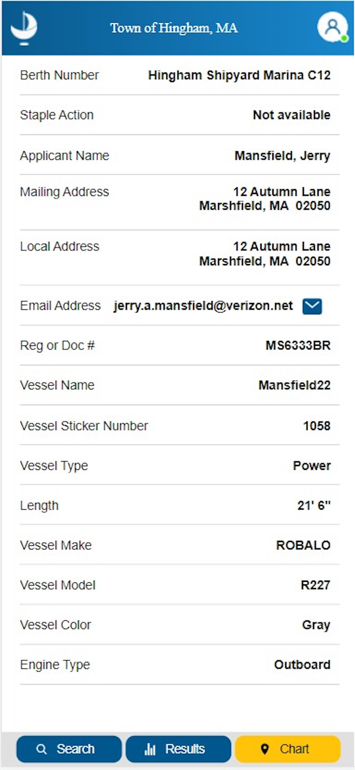 Online Mooring Search