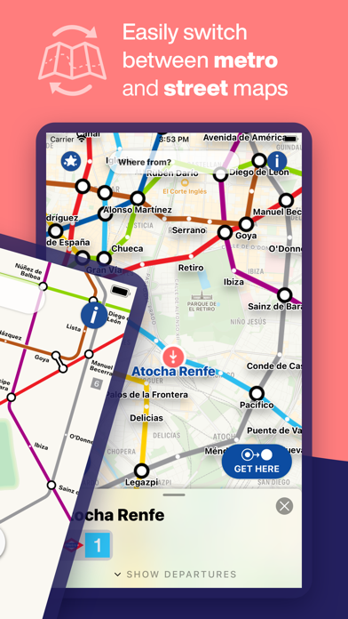 Screenshot #2 pour Madrid Metro - Map and Routes