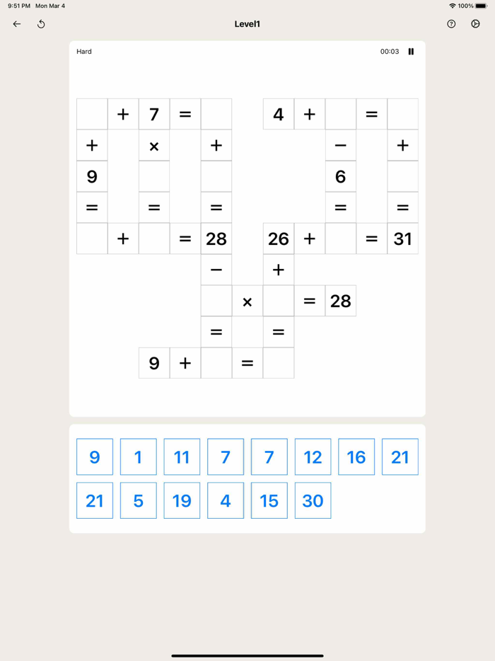 Cross Math - Brain Puzzle Game