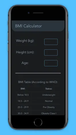 Game screenshot Minimal BMI Calculator apk