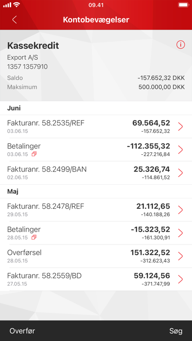 Skjern Banks Mobilbank Erhverv Screenshot