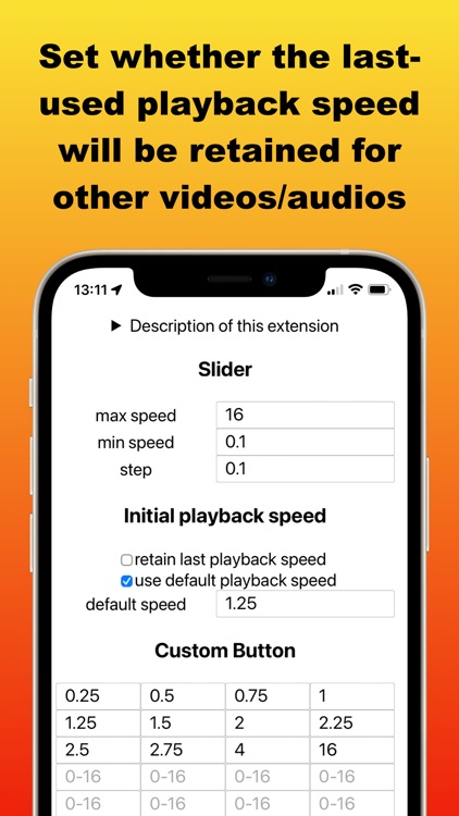 Change Video Speed for Safari screenshot-5