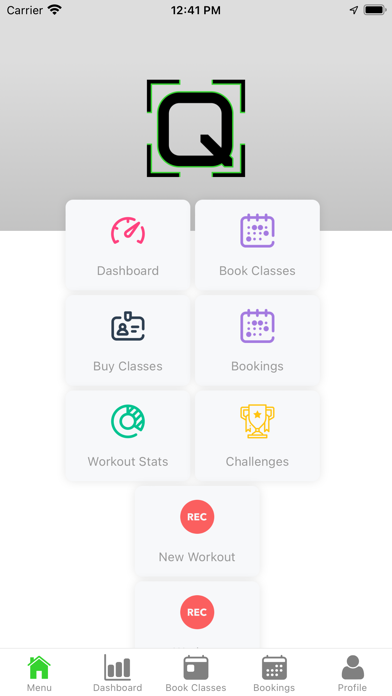 Quadrant Fitness App Screenshot